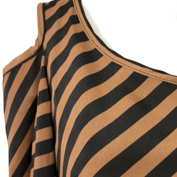 KARLIE Stripped Brown Dress - Picture 8 of 12